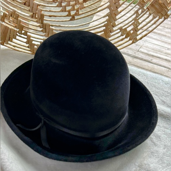 Helen kaminski Australia black 100% rabbit fur felt hat size medium - Picture 3 of 5